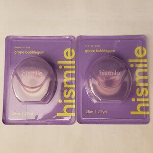 2-Pack HiSmile Hi Smile Grape Bubblegum Flavor Bubble Gum Dental Floss New NWT